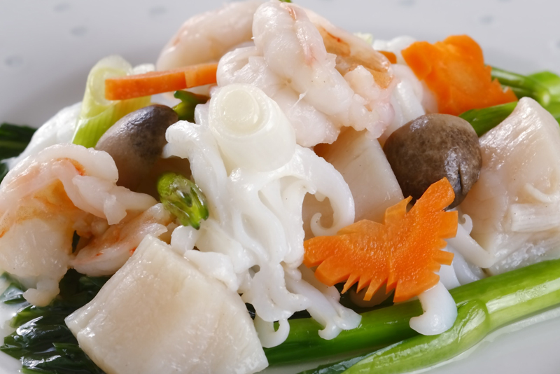 海鮮と野菜